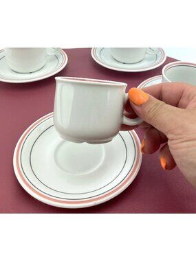 Vintage demitasse cups and saucer sets, Seltman Weiden Bavaria, 2 oz